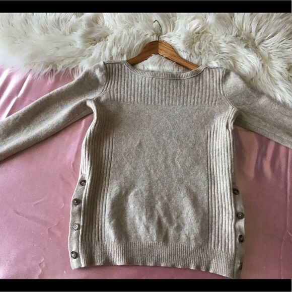 Madewell Pinewood Pullover Wool Sweater Oatmeal S - Picture 5 of 8